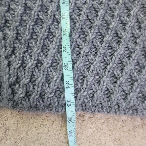 Elsamanda C Cable Knit Wool Alpaca Blend Full Zip Cardigan Sweater Gray - Picture 6 of 12